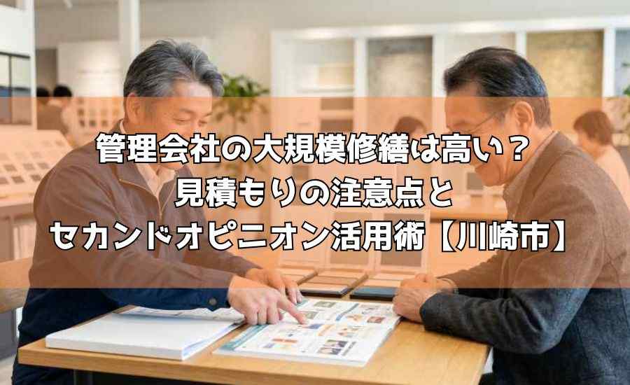 【川崎市】管理会社の大規模修繕は高い？見積もりの注意点とセカンドオピニオン活用術