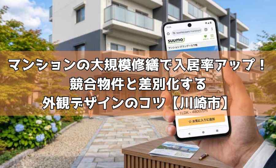 マンションの大規模修繕で入居率アップ！競合物件と差別化する外観デザインのコツ【川崎市】